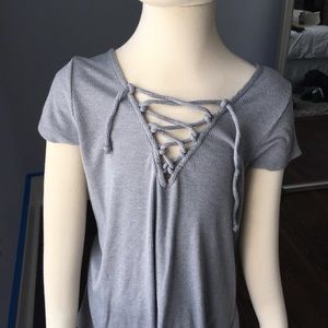 gray cotton top